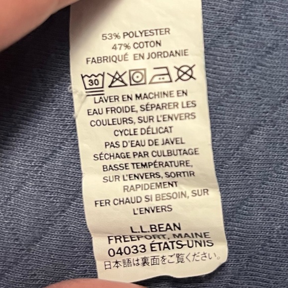 L.L. BEAN long Blue quilted open front cardigan women’s size small ll bean - Picture 12 of 12